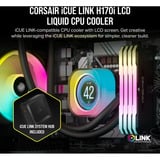 Corsair iCUE LINK H170i LCD Liquid CPU Cooler Generalüberholt, Wasserkühlung schwarz
