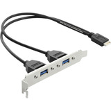 DeLOCK Slotblech USB Typ-E > 2x USB 3.0, Slotblende 