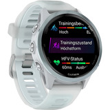Garmin Forerunner 570, Smartwatch weiß/hellblau, 42 mm, Silikon-Amband