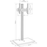 HAGOR CPS ELIA 160 Floorstand, Halterung schwarz/schwarz (glänzend), Freistehendes Standsystem