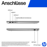 HP 17-cp3284ng, Notebook silber, AMD Ryzen 7 7730U, AMD Radeon Graphics, 16 GB DDR4, 1 TB (1 TB SSD), ohne Betriebssystem