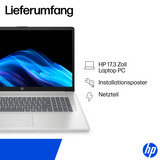 HP 17-cp3284ng, Notebook silber, AMD Ryzen 7 7730U, AMD Radeon Graphics, 16 GB DDR4, 1 TB (1 TB SSD), ohne Betriebssystem