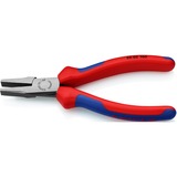 KNIPEX Flachzange 20 02 160, Greifzange rot/blau, gezahnte Griffflächen