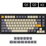 Keychron OEM Dye-Sub PBT Keycap-Set - Wheat Grey, Tastenkappe beige/dunkelgrau, für Q1/Q2/K2, US-Layout (ANSI)