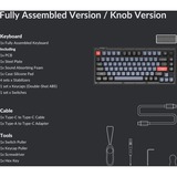 Keychron V1 Knob, Gaming-Tastatur schwarz/blaugrau, DE-Layout, Keychron K Pro Red, Hot-Swap, RGB