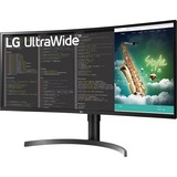LG 35WN75CP-B, LED-Monitor 88.9 cm (35 Zoll), schwarz/silber, UWQHD, IPS, HDMI, DisplayPort, USB-C, Curved, 100Hz Panel