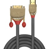 Lindy HDMI an DVI Kabel, Gold Line grau, 10m