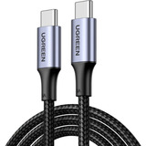 UGREEN 100W USB-C auf USB-C Ladekabel (Nylon) schwarz, 1 Meter, PD 100 Watt