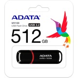 ADATA UV150 512 GB, USB-Stick schwarz/rot, USB-A 3.2 Gen 1
