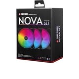 Chieftec NF-3012-RGB 3er-RGB Lüfter-Set (Nova), Gehäuselüfter 3er Pack inkl. Controller, 120 mm