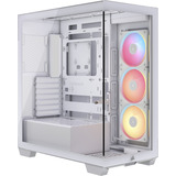 Corsair 3500X LX-R RGB , Tower-Gehäuse weiß, Tempered Glass x 2