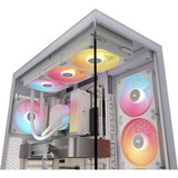 Corsair 3500X LX-R RGB , Tower-Gehäuse weiß, Tempered Glass x 2