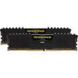 Corsair DIMM 16 GB DDR4-3600 (2x 8 GB) Dual-Kit, für AMD Optimiert , Arbeitsspeicher schwarz, CMK16GX4M2Z3600C18, Vengeance LPX, INTEL XMP