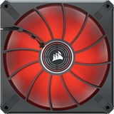 Corsair iCUE ML140 ELITE Red Premium 140x140x25, Gehäuselüfter schwarz/rot, Einzellüfter
