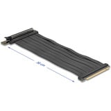 DeLOCK  Riser Karte PCI E 5.0 x16>x16 Slot 90° mit Kabel 30cm, Riser Card schwarz