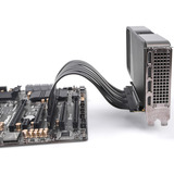 DeLOCK  Riser Karte PCI E 5.0 x16>x16 Slot 90° mit Kabel 30cm, Riser Card schwarz