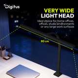 Digitus LED-Schreibtischlampe, LED-Leuchte schwarz, 80 cm, 2400 lm, 16 W 