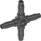 GARDENA Micro-Drip-System Kreuzstück 4,6mm (3/16"), Verbindung dunkelgrau, 10 Stück, Modell 2023