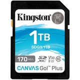 Kingston Canvas Go! Plus 1 TB SDXC, Speicherkarte schwarz, UHS-I U3, Class 10, V30