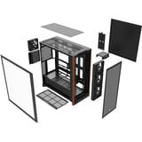 Thermaltake S370 WS , Tower-Gehäuse schwarz, Tempered Glass