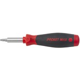 Wiha Schraubendreher mit Bitmagazin PocketMax magnetisch schwarz/rot, 9-teilig