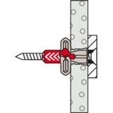 fischer Dübel DuoPower 6x30 S  hellgrau/rot, 50 Stück, mit verzinkter Schraube
