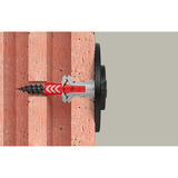 fischer Dübel DuoPower 6x30 S  hellgrau/rot, 50 Stück, mit verzinkter Schraube