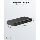 goobay HDMI-Umschaltbox 4 auf 1 (4K @ 60Hz), mit Audio-Ausgang, HDMI Switch schwarz, mit Fernbedienung