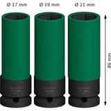 Bosch Professional PRO Impact Steckschlüsseleinsatz-Set 1/2", 3-teilig schwarz, tief, mit Felgenschutz