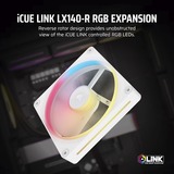 Corsair iCUE LINK LX140-R RGB PWM Reverse, Gehäuselüfter weiß, 140 mm