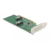 DeLOCK PCI Express 4.0 x16 Karte zu 4 x SFF-8639 NVMe, Controller 