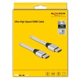 DeLOCK Ultra High Speed HDMI-Kabel 48 Gbps 8K 60Hz silber, 1 Meter