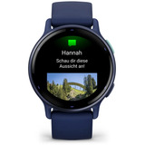 Garmin vívoactive 5, Smartwatch königsblau/blau metallic, 42 mm, Silikon-Armband