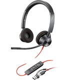 HP Poly Blackwire 3320 USB-C Stereo-Headset +USB-C/A-Adapter schwarz
