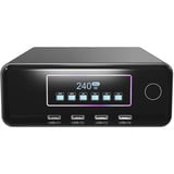 ICY BOX Diamond Charge 2401 GaN-Ladegerät mit LCD-TFT Display (IB-PS2401) schwarz, 240 W