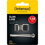 Intenso SLIM LINE 128 GB, USB-Stick schwarz, USB-A 3.2 Gen 1
