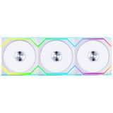 Lian Li UNI FAN SL120 Wireless, Gehäuselüfter weiß, 3er-Pack inkl. Controller, Reverse, 124.5 mm