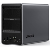 UGREEN DXP2800 Bundle mit 2x Toshiba N300 4 TB (MN10ADA400ES), NAS grau/schwarz