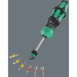 Wera Kraftform Kompakt 20 RA-R mit Tasche, Bit-Satz schwarz/grün, 6-teilig, 1/4", mit Ratschenfunktion und Rapidaptor Schnellwechselfutter