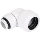 Alphacool  Eiszapfen 13mm HardTube Anschraubtülle 90° drehbar G1/4 - White, Verbindung weiß