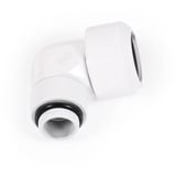 Alphacool  Eiszapfen 13mm HardTube Anschraubtülle 90° drehbar G1/4 - White, Verbindung weiß
