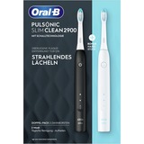 Braun Oral-B Pulsonic Slim Clean 2900, Elektrische Zahnbürste schwarz/weiß, inkl. 2. Handstück