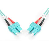 Digitus LWL Patchkabel, Duplex, SC > SC Stecker, Multimode OM3 türkis, 2 Meter