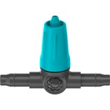GARDENA Micro-Drip-System Regulierbarer Reihentropfer 0-15 l/h schwarz/türkis, 10 Stück, Modell 2023