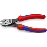 KNIPEX TwinForce Hochleistungs-Seitenschneider, Schneid-Zange rot/blau, 73 72 180
