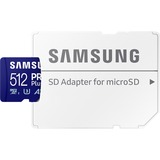 SAMSUNG PRO Plus 512 GB microSDXC (2023), Speicherkarte blau, UHS-I U3, Class 10, V30, A2