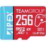 Team Group APEX SD7.1 256 GB SDXC, Speicherkarte rot/blau, MicroSD Express