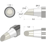 iFixit FixHub Lötspitze konisch-angeschrägt 2,6 mm, Lötkolben silber