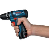 Bosch Akku-Schlagbohrschrauber GSB 12V-15 Professional, 12 Volt blau/schwarz, 2x Li-Ionen Akku 2,0Ah, 25 Bits