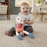 Fisher-Price Spiel-Schneeleopard, Kuscheltier sensorisches Spielzeug für Neugeborene